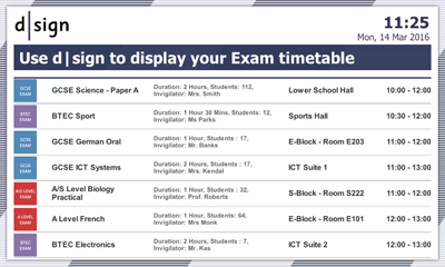 Education Exam Timetable